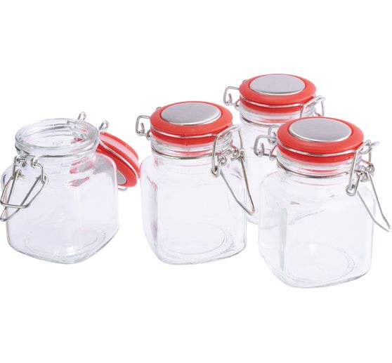 VBS Jar with clip closure, 4 pieces