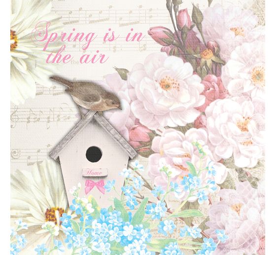 Serviette "Romantic Birdhouse"