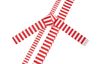 Papierstreifen "Stripes", Rot/Weiß