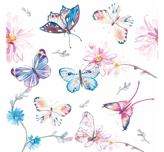 Serviette "Colorful Butterflies"