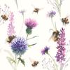 Serviette "Hummeln und Blumen"