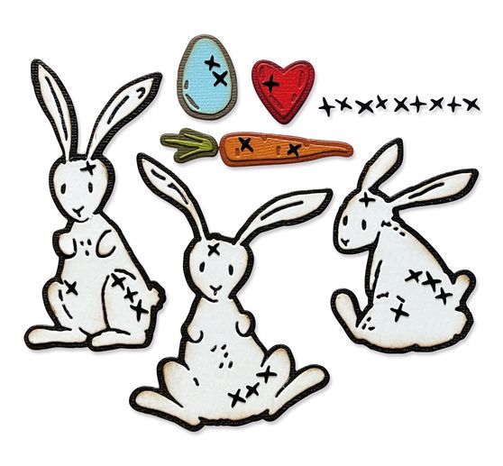 Sizzix Thinlits punching template "Bunny Stitch by Tim Holtz"