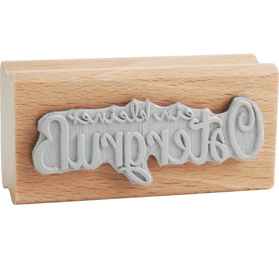 Wooden stamp "Ein kleiner Ostergruß" 