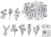 Washi Sticker "Flowers black/white"