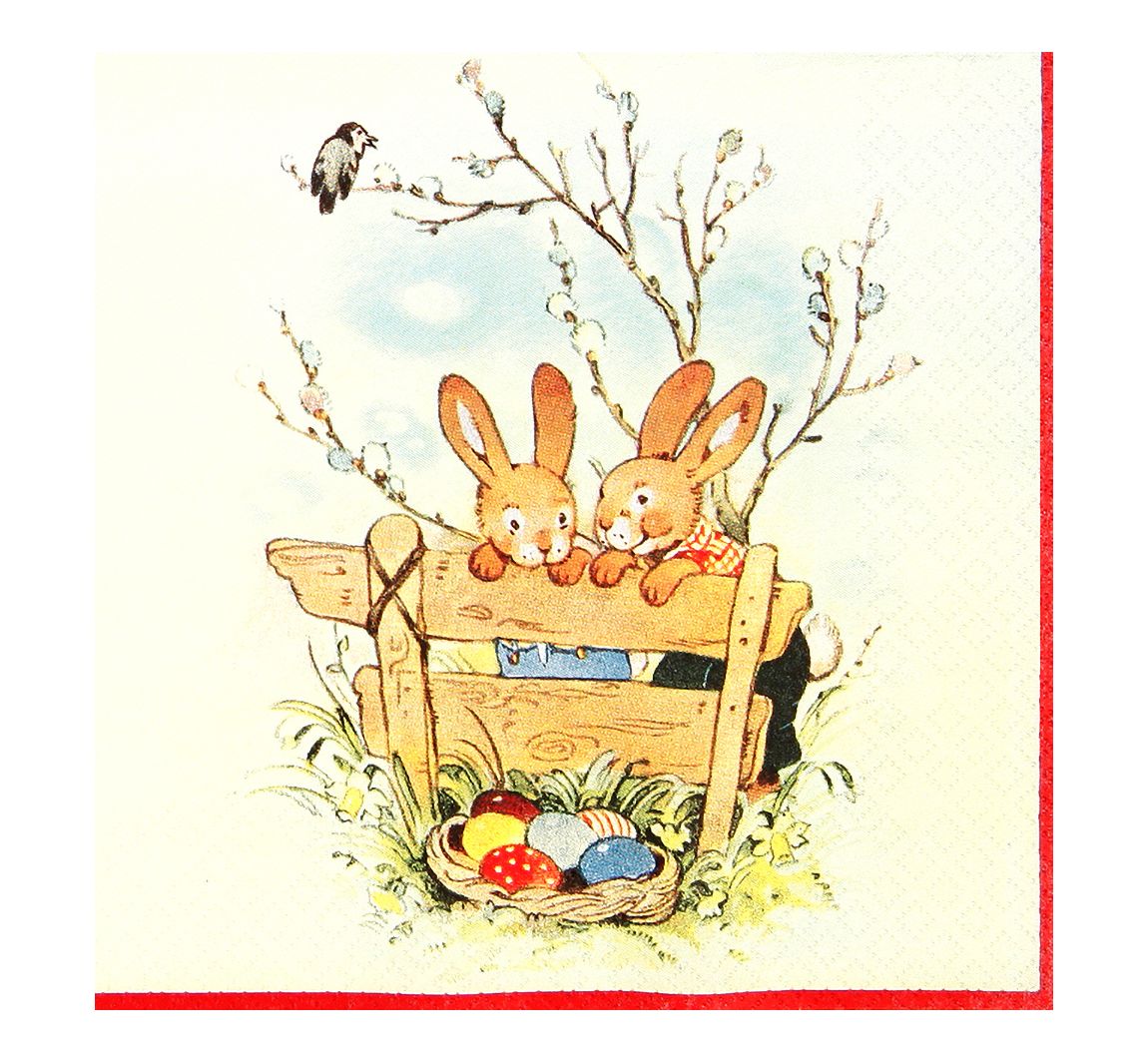 Serviette "Hasenfreundschaft"