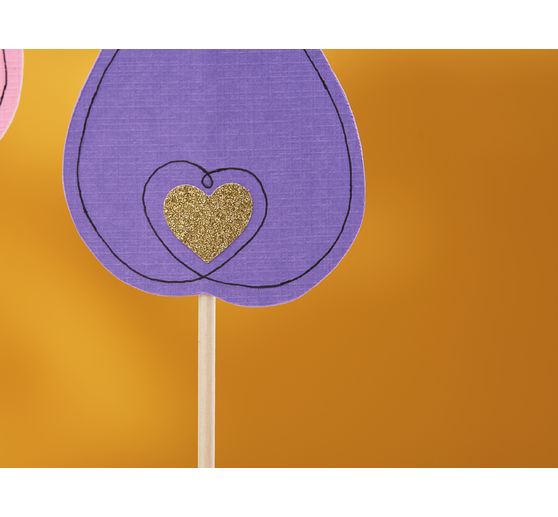 Glitzer-Sticker "Herzen"