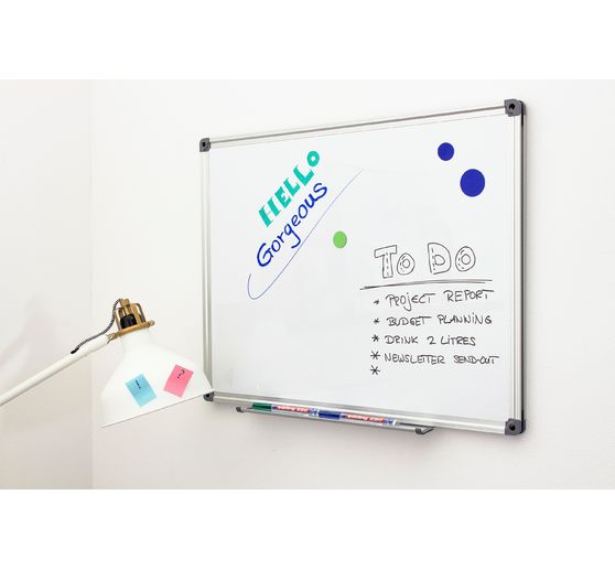 edding 250 Whiteboard Marker mit Aluminium-Schaft "Rundspitze", 4er-Set