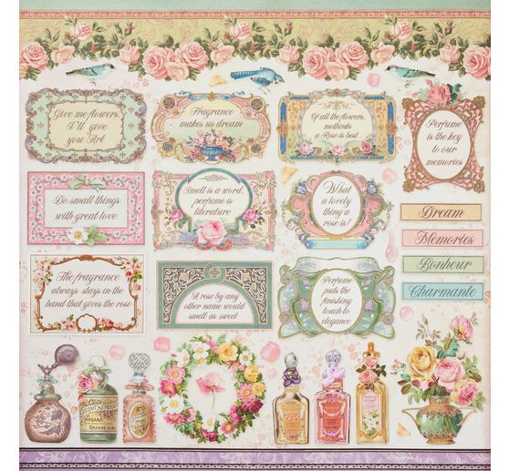 Scrapbook block "Rose Perfum"