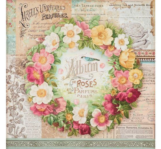 Scrapbook block "Rose Perfum"