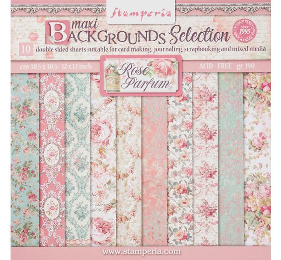 Scrapbook-Block "Rose Parfum Backgrounds"