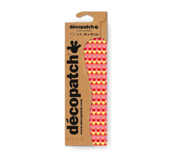 Décopatch-Papier fluoreszierend "Fluro Red"