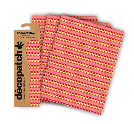 Décopatch-Papier fluoreszierend "Fluro Red"