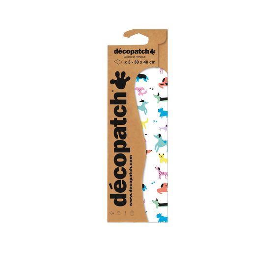 Décopatch-Papier fluoreszierend "Hunde"
