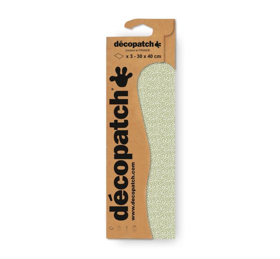 Décopatch-Papier "Flying Dots Khaki"
