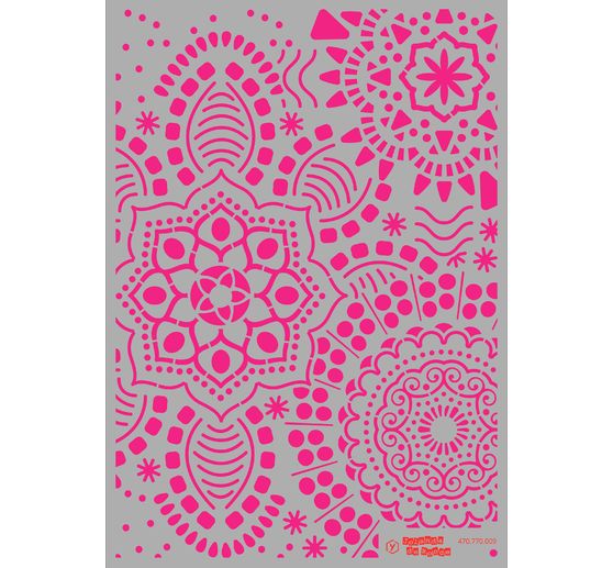 Stencil "Mandala Flowers", A4