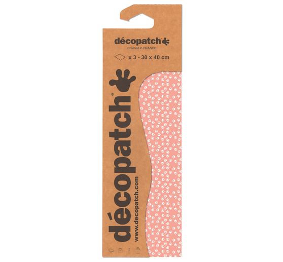 Décopatch-Papier fluoreszierend "Pfoten"