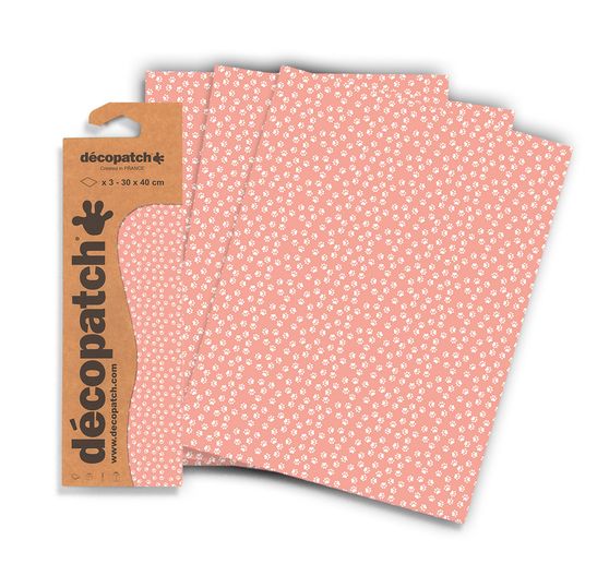 Décopatch-Papier fluoreszierend "Pfoten"
