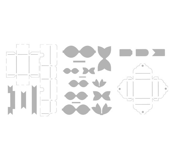 VBS Stencils set "Boxes with bow"