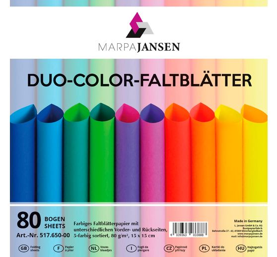 Faltblätter "Duo-Color", Rainbow Colors