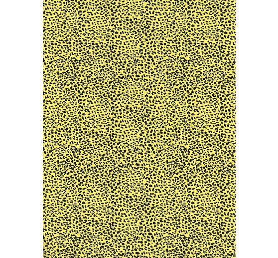 Décopatch paper fluorescent "Yellow Leoprint"