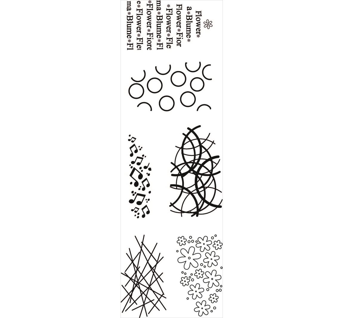 Silikonstempel für Faltblume "Design"