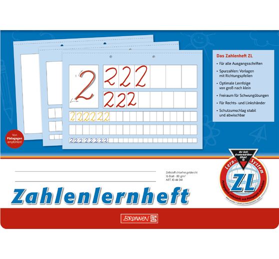 Brunnen Notebook for learning numbers "Lineatur ZL"