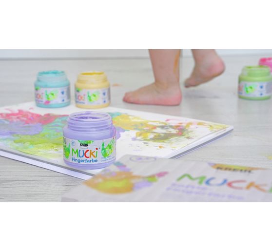 MUCKI Pastelle finger paint, set of 6