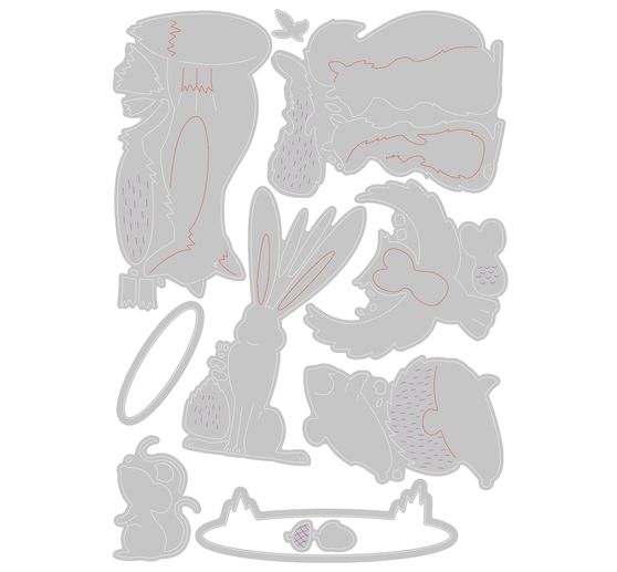 Sizzix Thinlits Stanzschablone "Forest Animals"