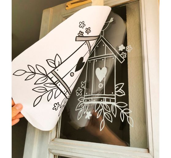 Buch "Vorlagenmappe Fensterdeko mit dem Kreidemarker - Frühling & Sommer. Inkl. 
