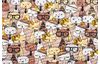 Cotton fabric "Funny cats"