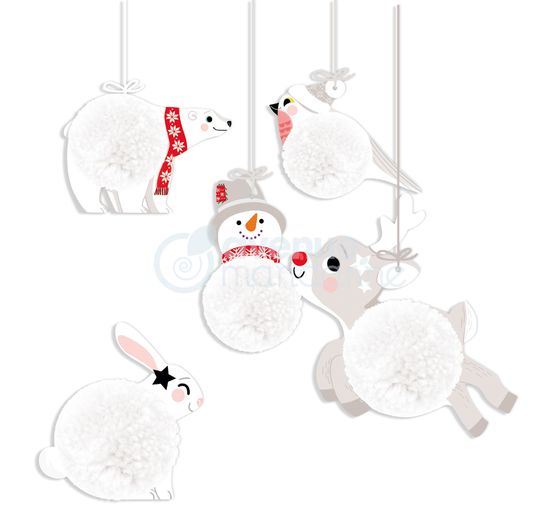 Kreativ-Box "Pompon Weihnachtsanhänger"