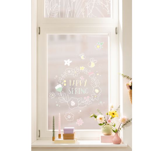 Window decoration templates "Bloom & Grow"