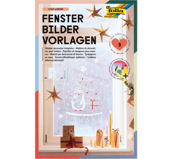 Fensterbilder Vorlagen "Cosy Winter"