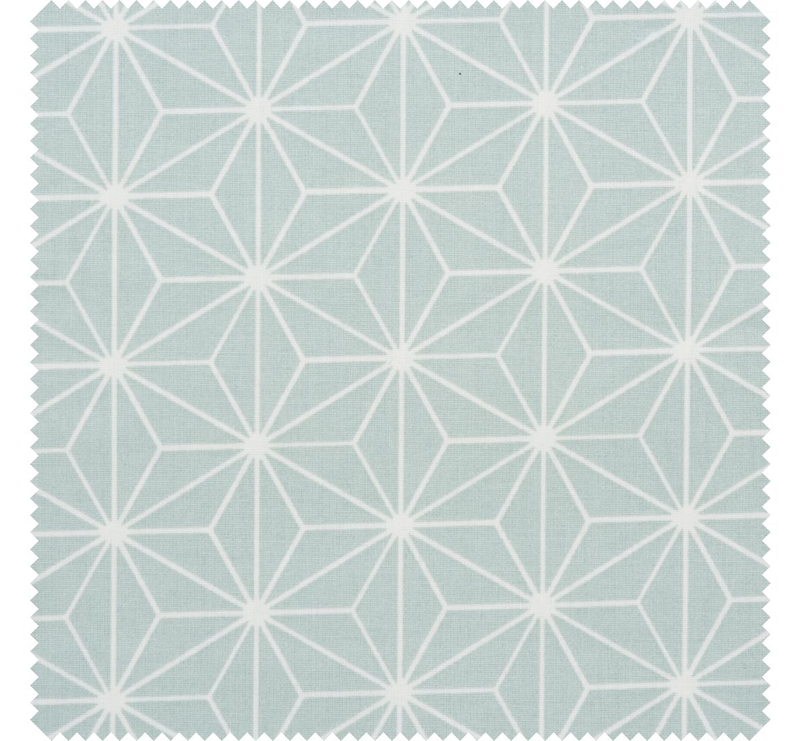 Baumwoll-Stoff "Geometrischer Stern" Polyester beschichtet - Petrol