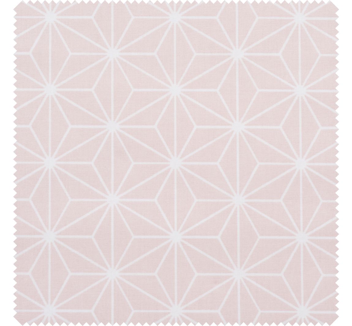 Baumwoll-Stoff "Geometrischer Stern" Polyester beschichtet - Hellrosa