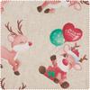 Motiv-Stoff Leinenoptik "Reindeer Rudolph"
