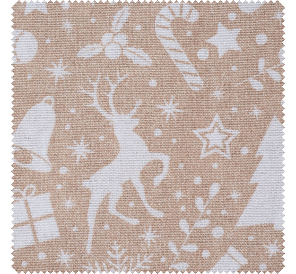Motiv-Stoff Leinenoptik "Xmas all over"