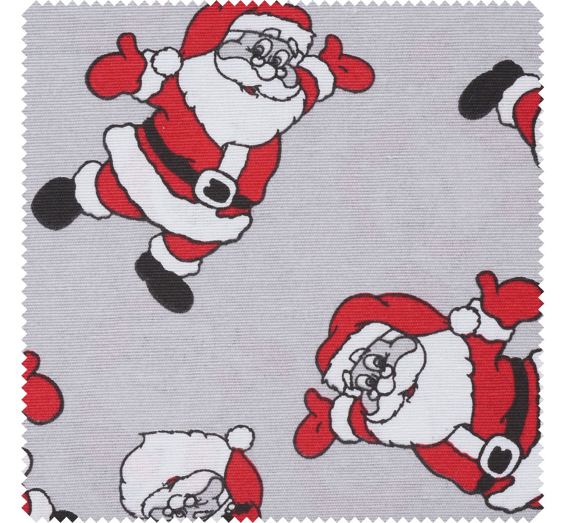 Motiv-Stoff Leinenoptik "Santa"