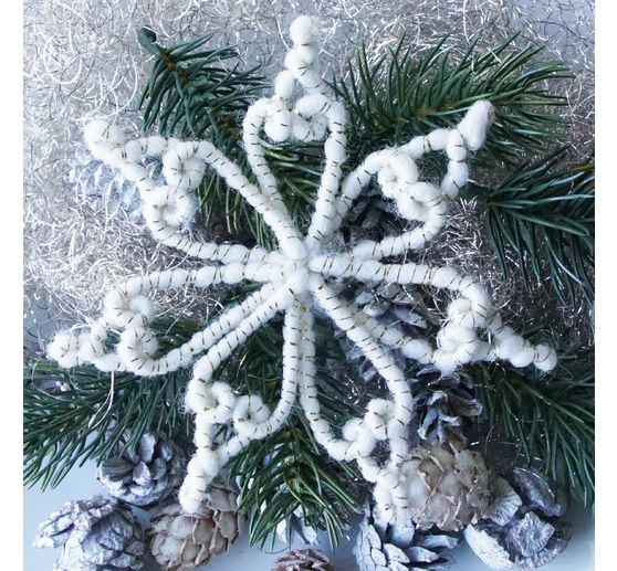 Magazin DIY Filz + Wolle + Draht Herbst Weihnachten "Retro-Wickelsterne"