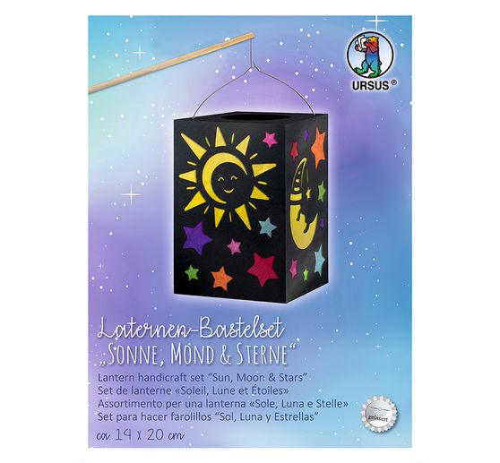 Laternen-Bastelset "Sonne, Mond & Sterne"