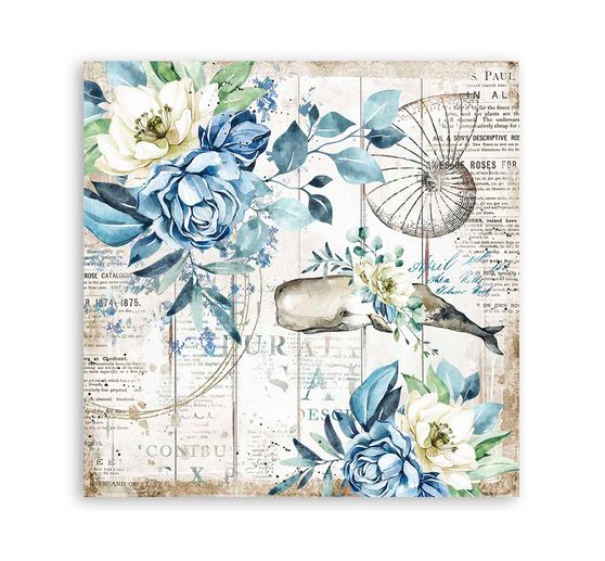 Scrapbook block "Sea Dreams", 10 sheets, 30,5 x 30,5 cm