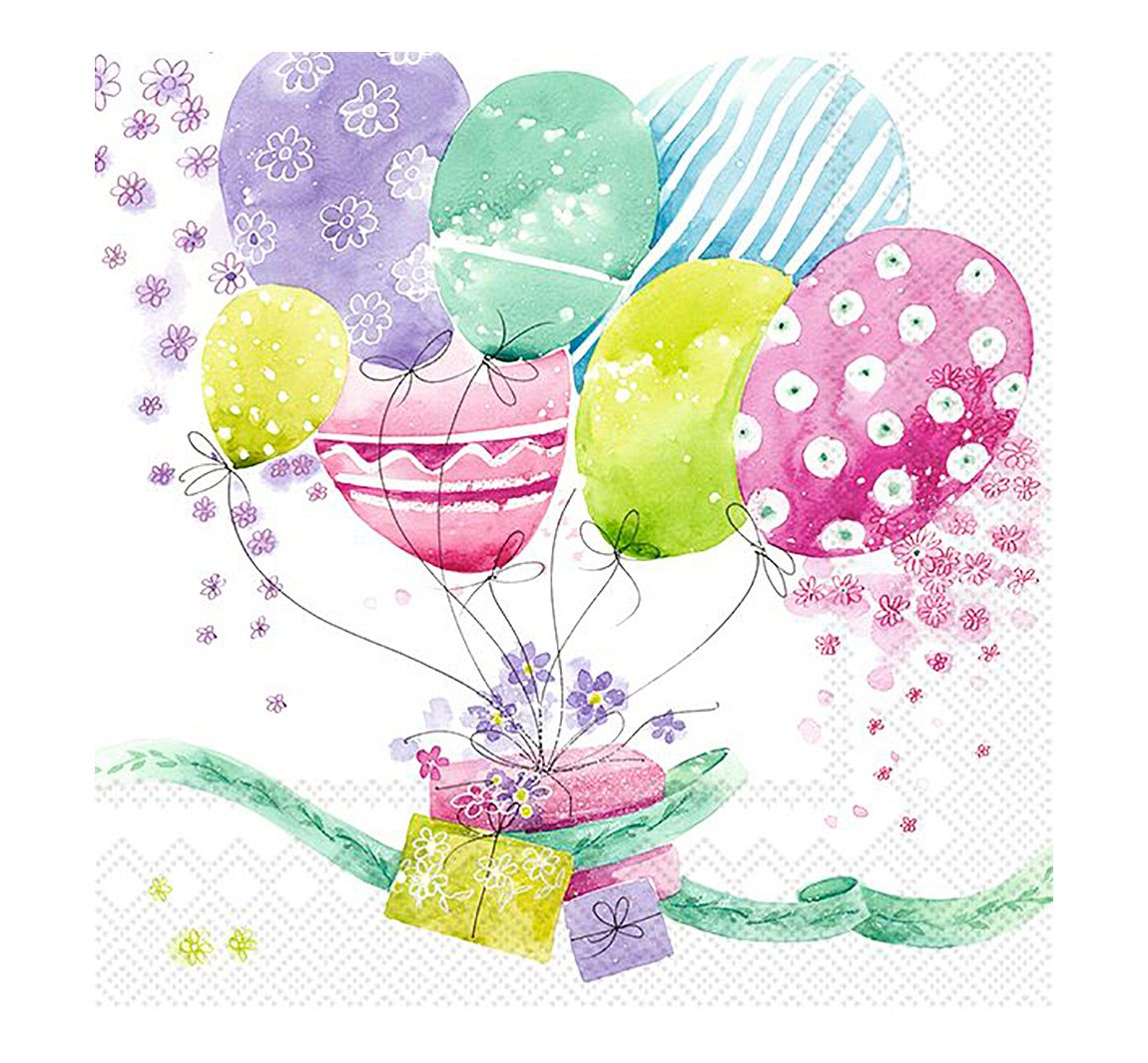 Serviette "Ballon Mix" - 20 Stück