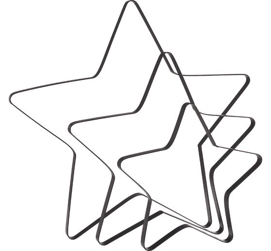 Metallring Stern "Auri", Schwarz