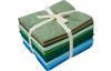 Stoffpaket Patchy Uni "Blau-Grün-Oliv-Grau", 17 Zuschnitte