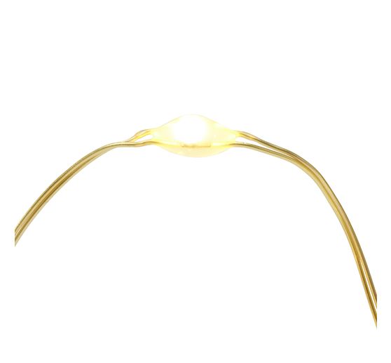 Micro-LED-Lichterkette, mit Timer, goldfarbener Draht, 20 LEDs