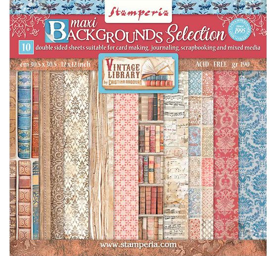 Scrapbook block "Vintage Library Backgrounds"