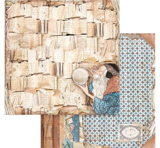 Scrapbook-Block "Vintage Library"