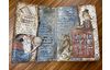 Motiv-Strohseide "Vintage Library Books"