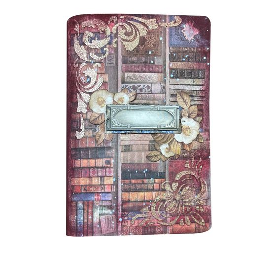 Motiv-Strohseide "Vintage Library Flowers"