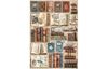 Motiv-Strohseide "Vintage Library Books"